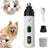 USB Rechargeable Pet Nail Grinder with LED Light and 3 Grit Sanding Bands - Quiet Claw Trimmer for Cats and Dogs
