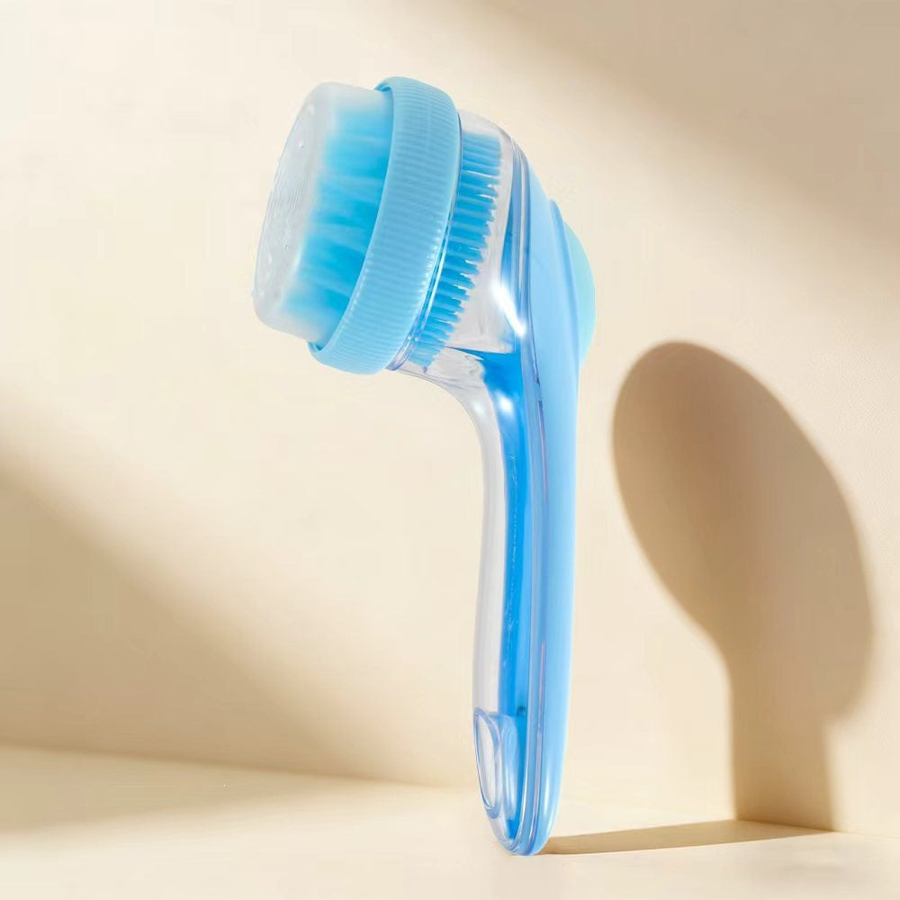 2-in-1 Silicone Dog Bath Brush - Double-Sided Soft Bristle Shampoo Scrubber and Massage Comb for Dogs and Cats