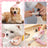 8-Piece Dog Grooming Kit - Slicker Brush, Dematting Comb, Flea Comb, Nail Clipper, File and Finger Toothbrush Set for Dogs and Cats in Pink or Blue