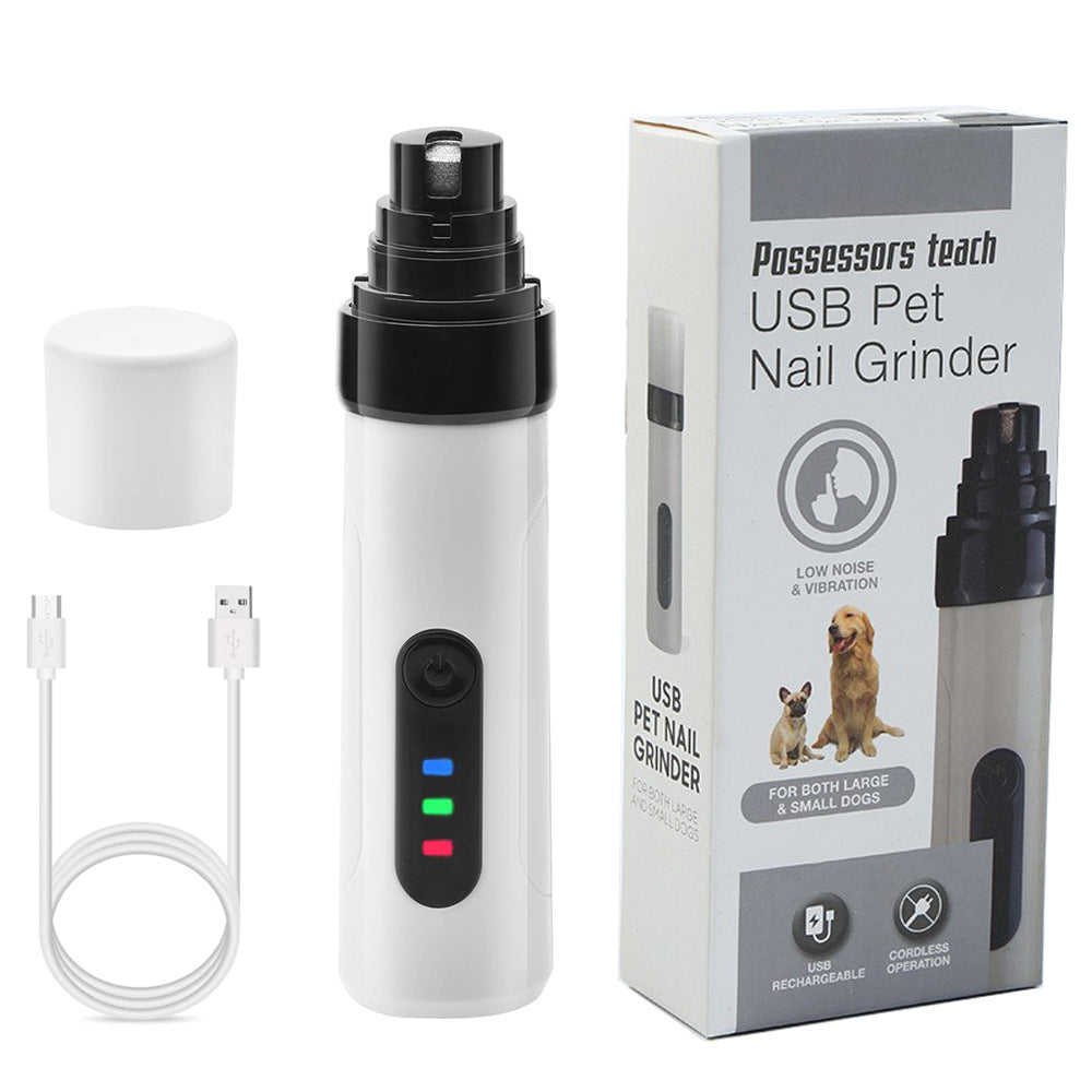 Dual-Speed Pet Nail Grinder with Diamond Grinding Head - Rechargeable Claw Trimmer for Dogs, Cats and Small Pets