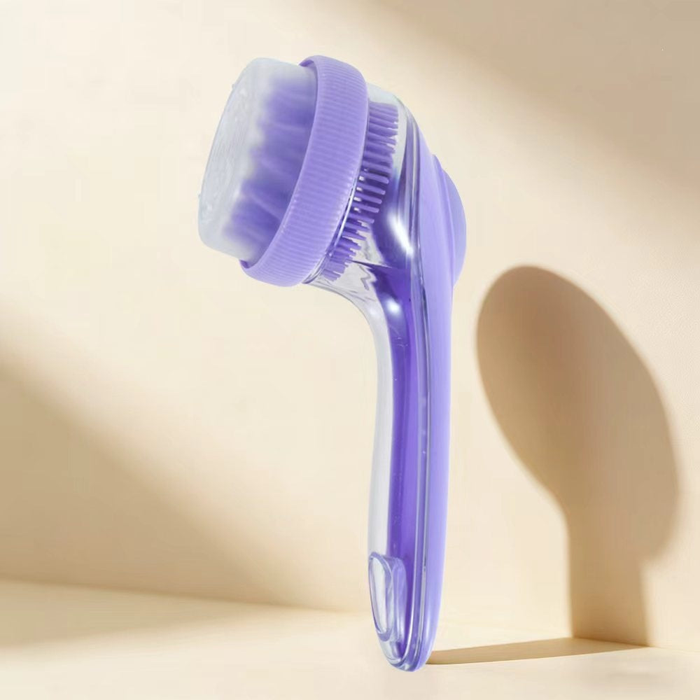 2-in-1 Silicone Dog Bath Brush - Double-Sided Soft Bristle Shampoo Scrubber and Massage Comb for Dogs and Cats