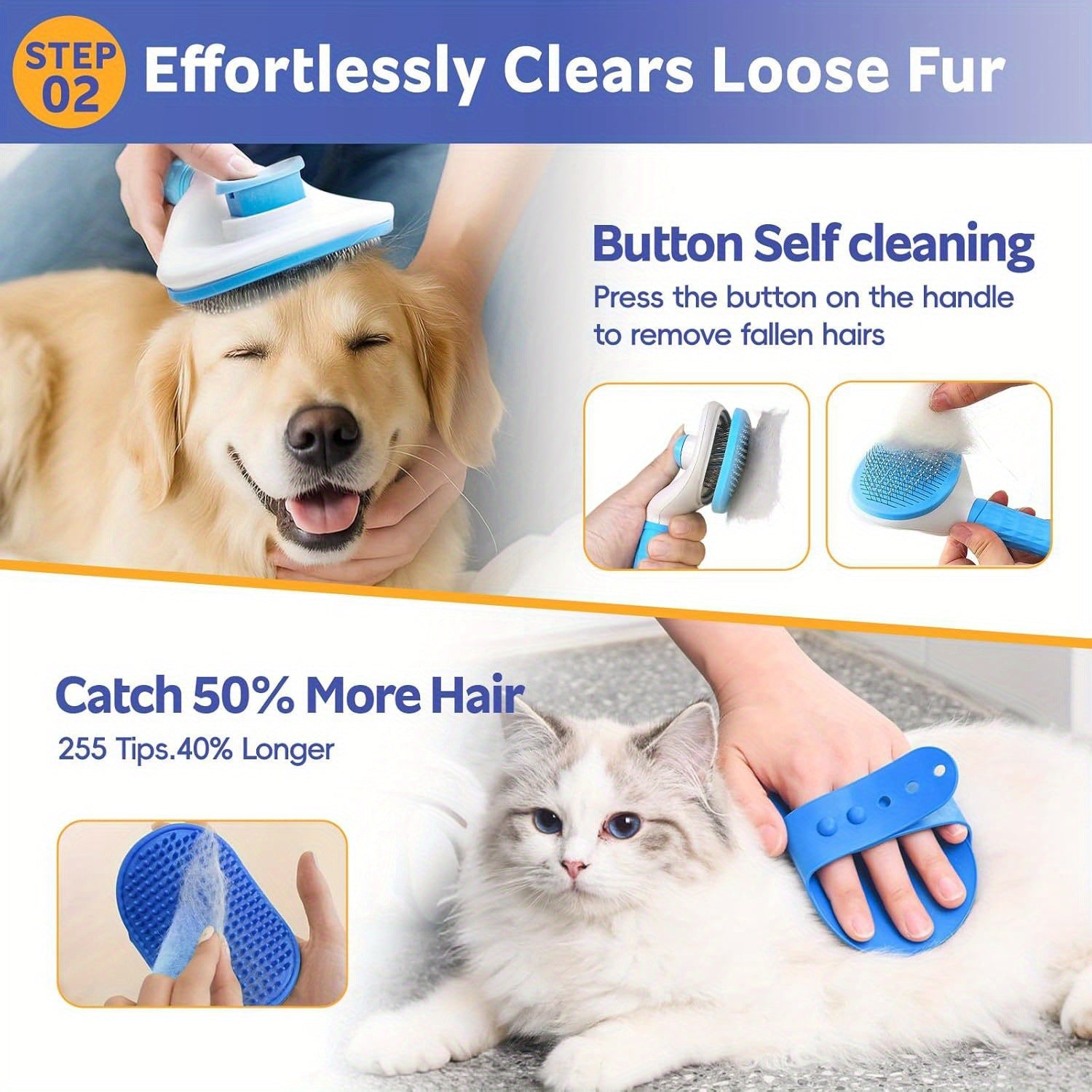 13-in-1 Pet Grooming Kit - Dog & Cat Hair Brush, Nail Clipper & Trimmer Set