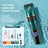 Waterproof Pet Hair Clipper in Black or Blue - Quiet Rechargeable Trimmer with Guide Combs for Dogs and Cats