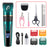 Waterproof Pet Hair Clipper in Black or Blue - Quiet Rechargeable Trimmer with Guide Combs for Dogs and Cats