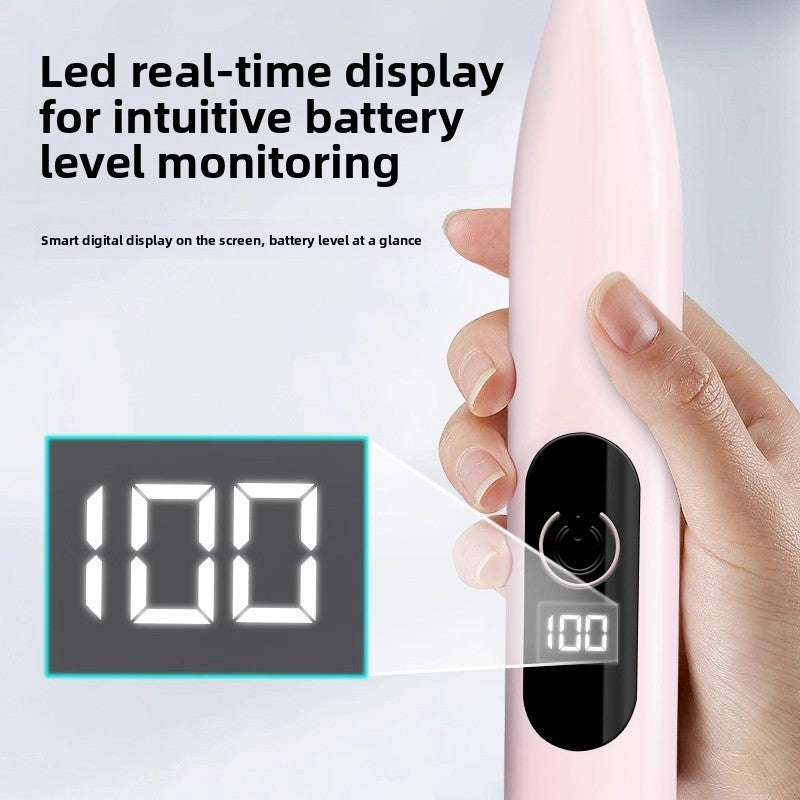Waterproof Rechargeable Pet Paw Trimmer with LED Display - Quiet Ceramic Blade Foot Shaver for Cats and Dogs in Grey, Green or Pink
