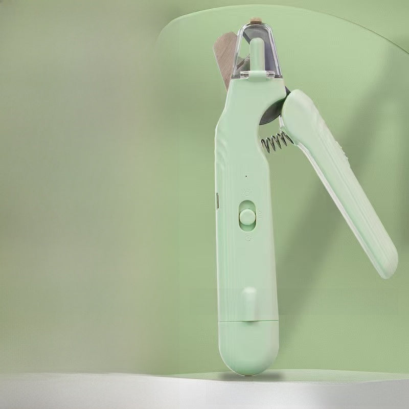 4-in-1 Pet Grooming Clipper Kit - Rechargeable Dog and Cat Hair Trimmer with Paw, Face and Nail Grinder Heads in Mint Green or Pearl White