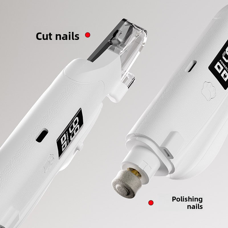 2-in-1 Electric Dog Nail Clipper and Grinder - Quiet Pet Claw Trimmer for Dogs, Cats and Small Pets