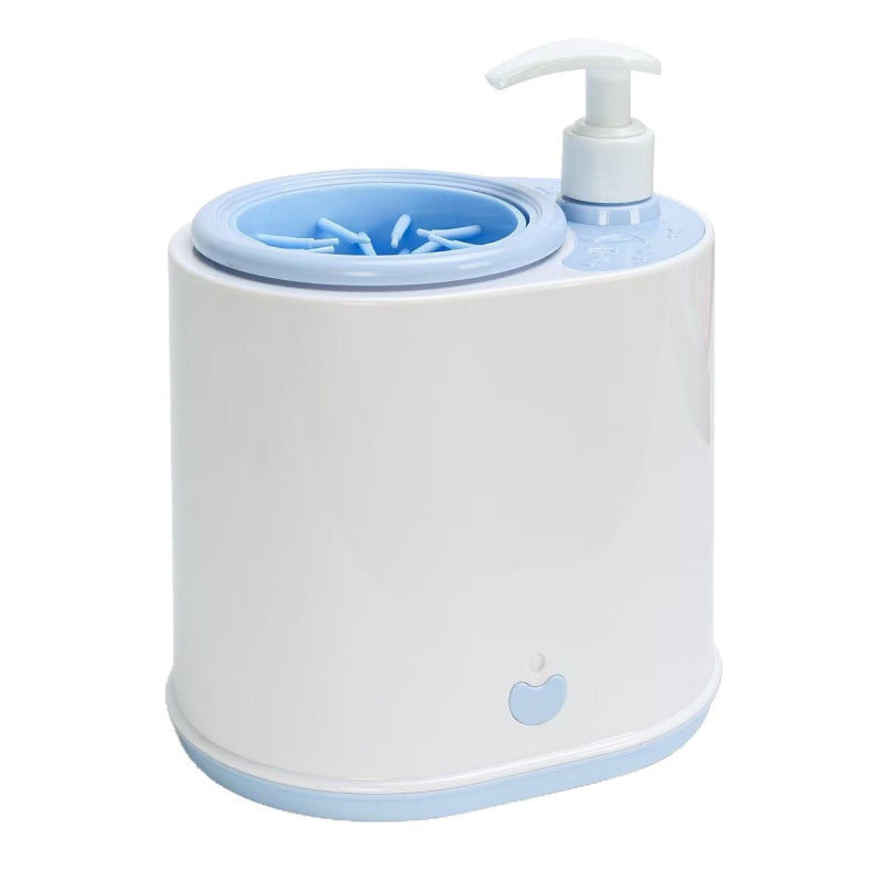 Automatic Dog Paw Cleaner with Foam Dispenser - Rechargeable Two-Speed Electric Paw Washer Cup with Silicone Brush