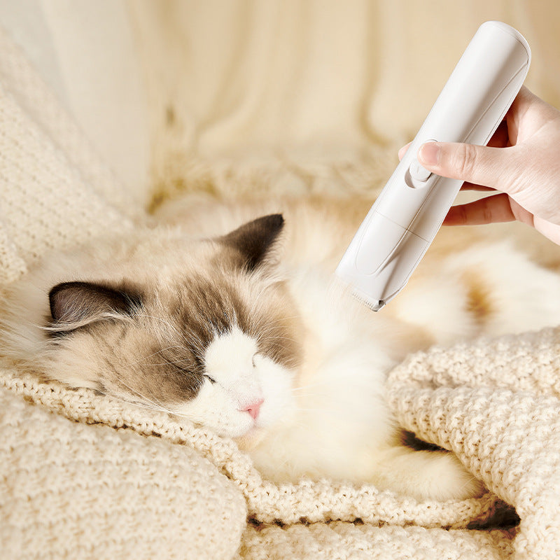 3-in-1 Rechargeable Pet Hair Clipper, Shaver and Nail Grinder Set - Quiet USB Grooming Kit for Dogs and Cats