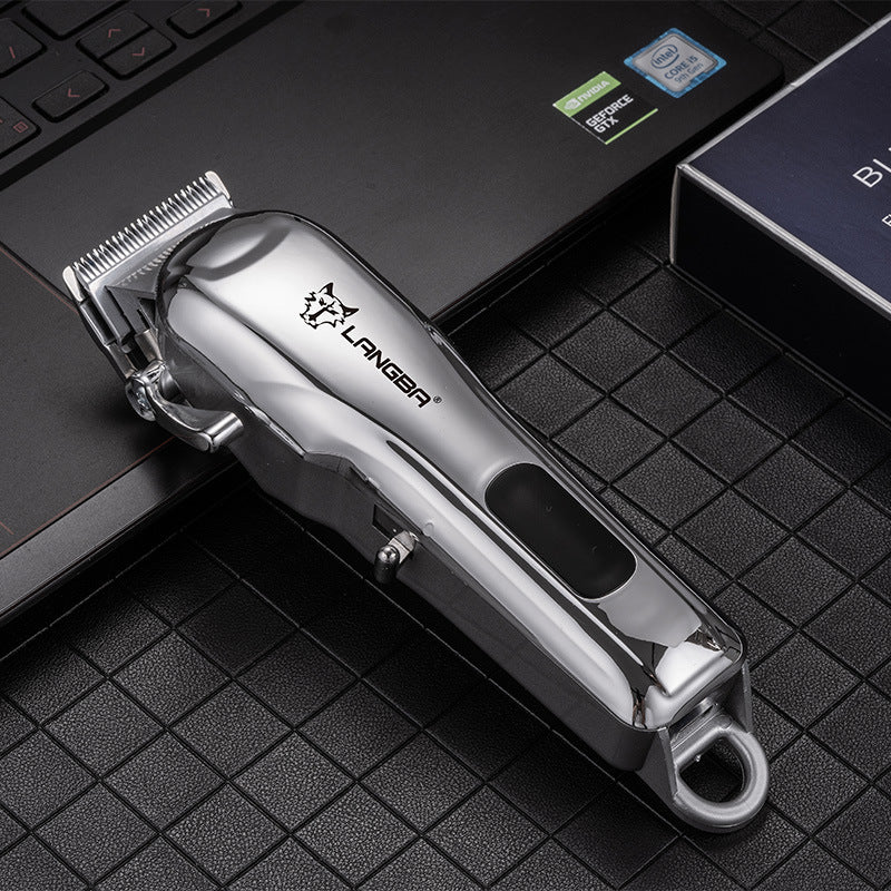 Professional Rechargeable Dog and Cat Hair Clipper in Silver - Quiet USB Trimmer with 4 Guide Combs, Oil and Cleaning Brush