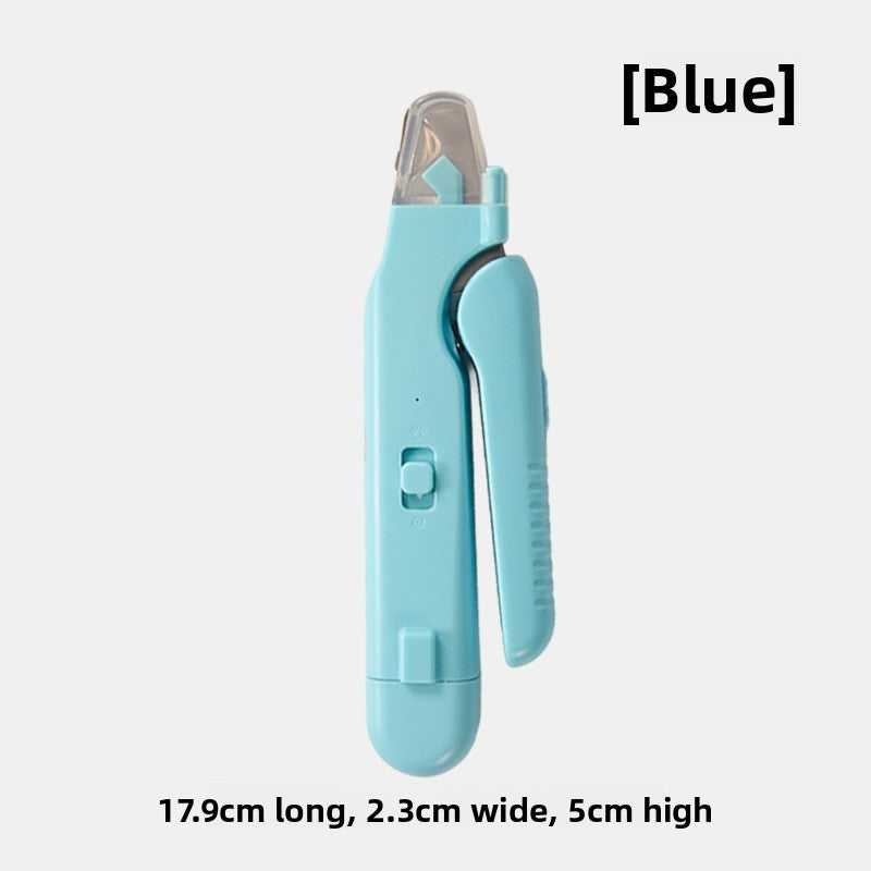2-in-1 Rechargeable Dog Nail Grinder and Clipper with LED Light - Quiet Pet Claw Trimmer