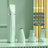 Rechargeable Dog and Cat Hair Clipper Kit in Mint Green or White - Quiet Cordless Trimmer with 4 Guide Combs, Oil and Cleaning Brush