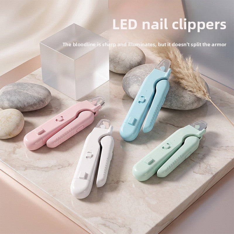 2-in-1 Rechargeable Dog Nail Grinder and Clipper with LED Light - Quiet Pet Claw Trimmer