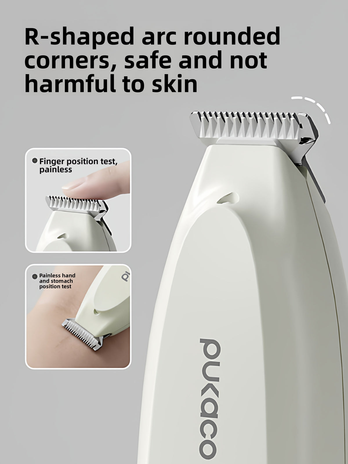 Thumb-Grip Rechargeable Pet Hair Clipper with Wide Blade Head - Quiet USB Trimmer Kit for Cats and Dogs