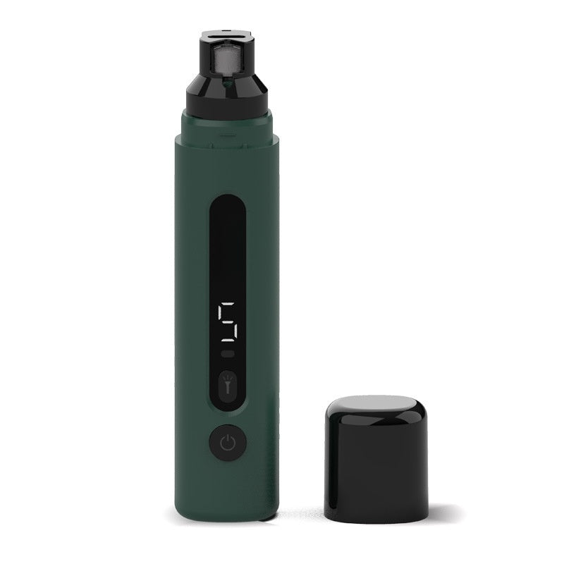 Rechargeable Dog Nail Grinder with LED Light - Quiet Adjustable Speed Pet Claw Trimmer for Dogs, Cats and Small Pets in Green, White or Purple