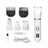 Waterproof 4-in-1 Pet Hair Clipper Set in Ivory Pink - Quiet 7200 RPM Ceramic Blade Rechargeable Trimmer for Dogs and Cats