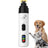 Dust-Free Pet Nail Grinder with LED Light - USB Rechargeable 2-Speed Quiet Claw Trimmer for Cats and Dogs