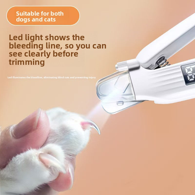 2-in-1 Rechargeable Pet Nail Clipper and Grinder - Quiet Cordless Claw Trimmer with USB Charging for Cats and Dogs