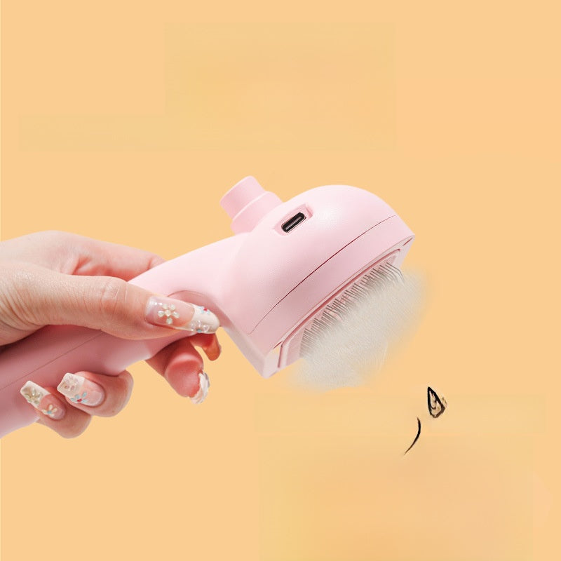 Double-Ended Spray Grooming Comb for Dogs and Cats - Mist Brush with Stainless Steel Pins, Watering Can and Blu-ray Versions