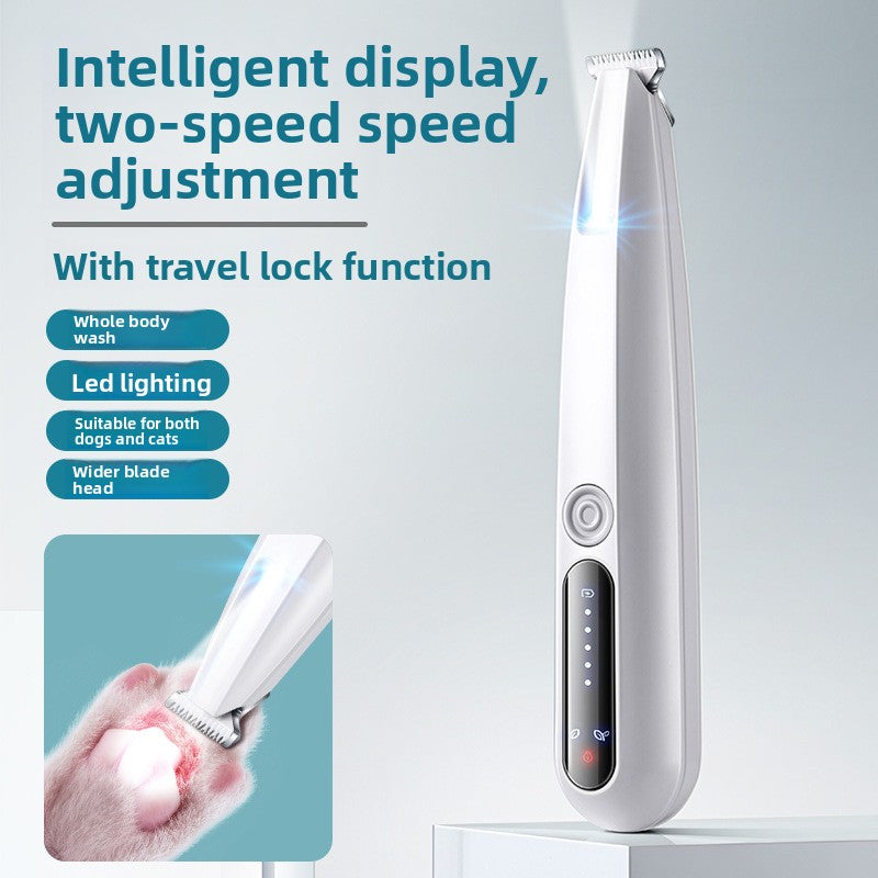 Waterproof Mini Pet Paw Hair Shaver for Dogs and Cats - Compact Local Trimmer with Oil Bottle and Spare Blade Option