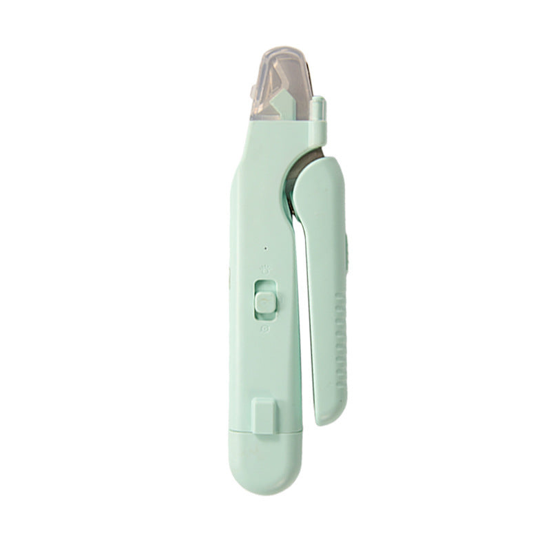 2-in-1 Rechargeable Dog Nail Grinder and Clipper with LED Light - Quiet Pet Claw Trimmer