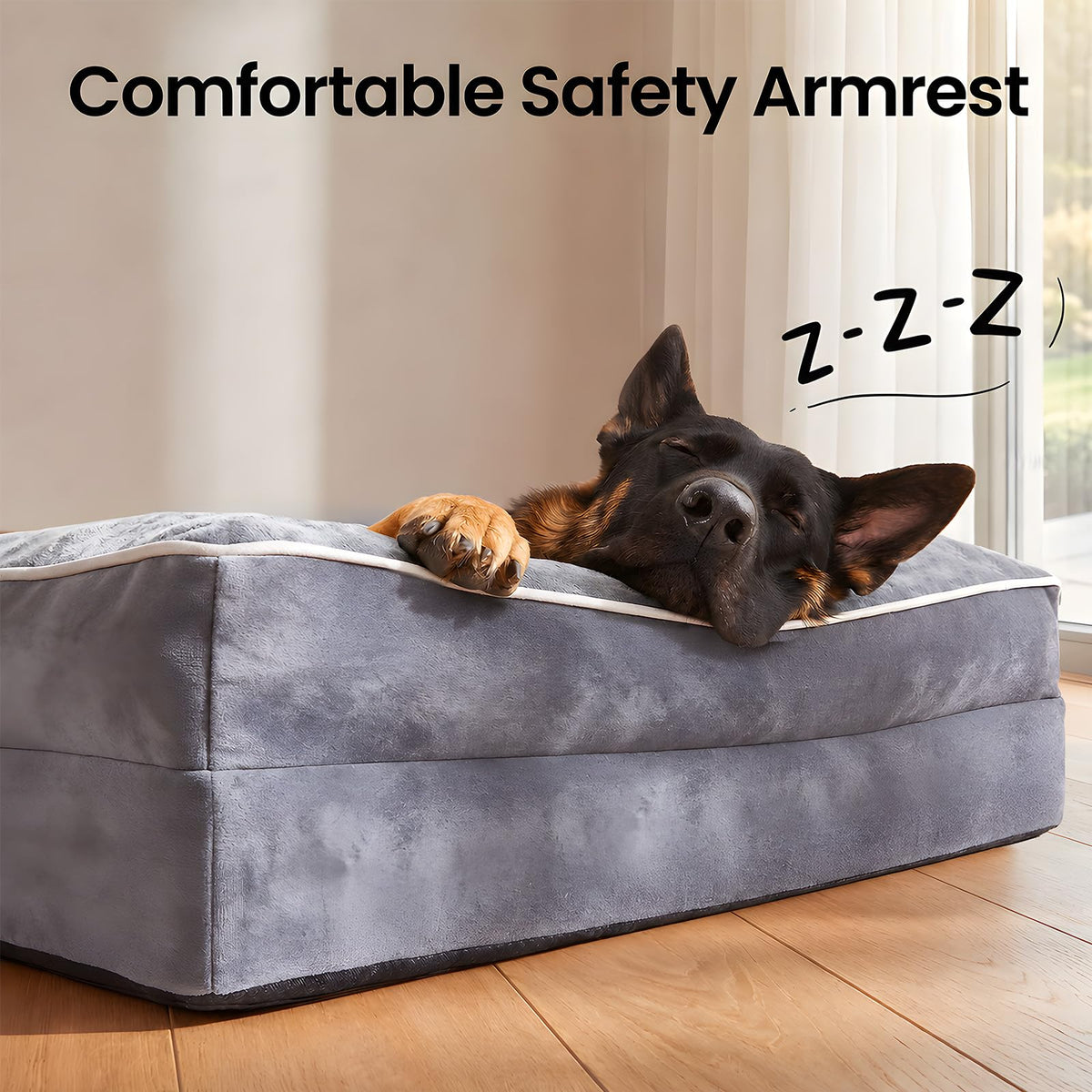 Orthopedic Extra Large Dog Bed Couch, Memory Foam, 45×33Inch (Gray)
