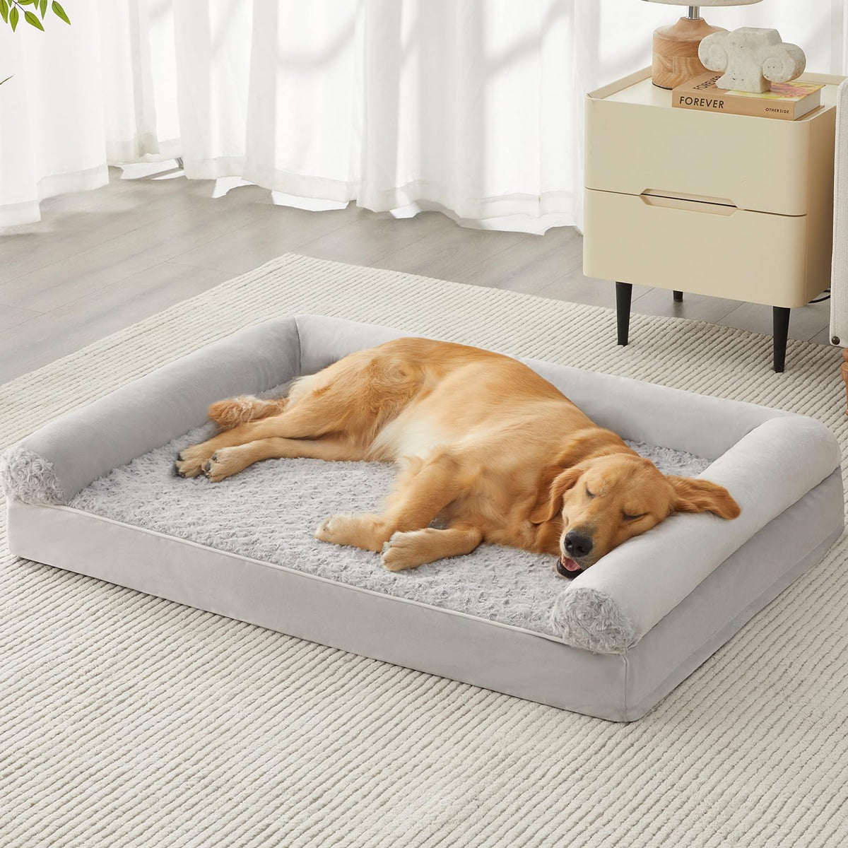 BFPETHOME Orthopedic Washable XXL Dog Bed for Senior Dog Cozy Sleep