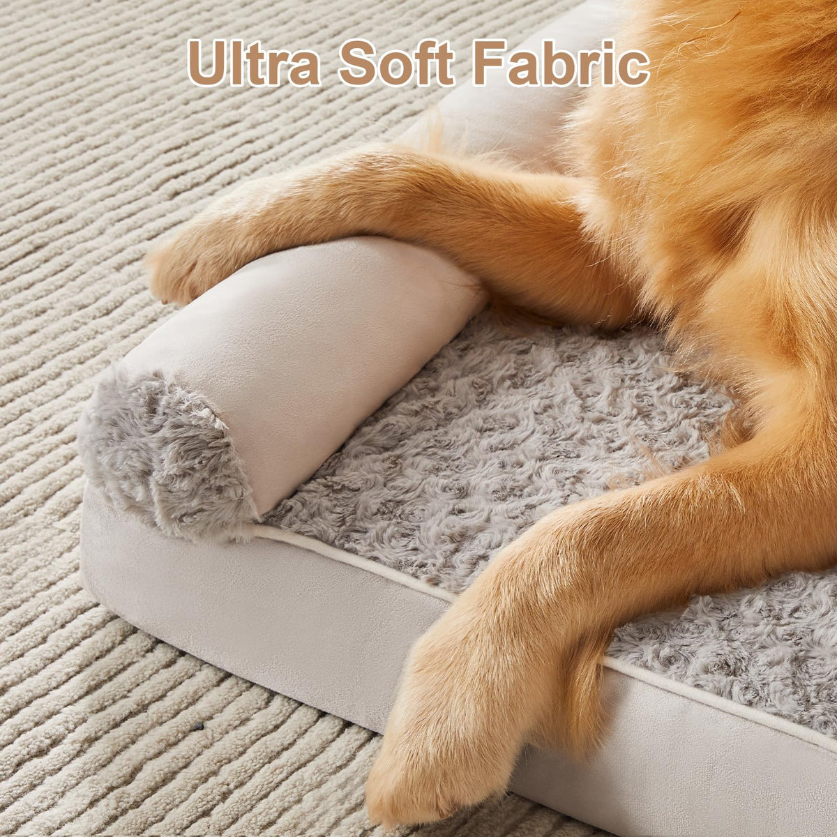 BFPETHOME Orthopedic Washable Large Dog Bed for Senior Dog Comfy Sleep