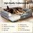 Orthopedic Extra Large Dog Bed Couch, Memory Foam, 45×33Inch (Gray)