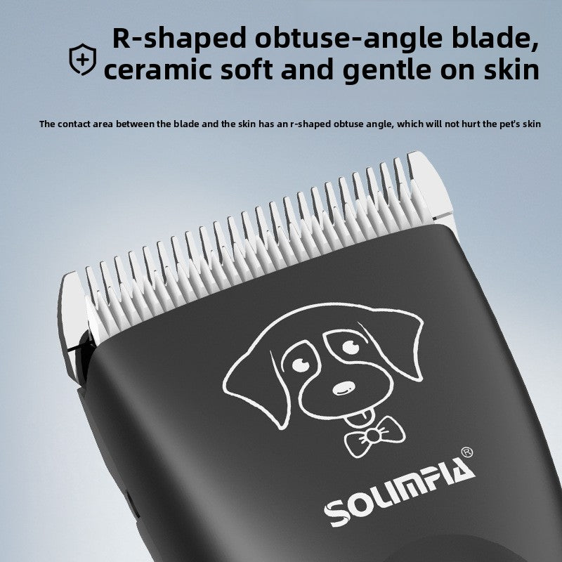 6500 RPM Cordless Dog Clipper - 1200mAh Rechargeable Pet Grooming Trimmer with Guide Combs and 200 Minute Runtime in Black