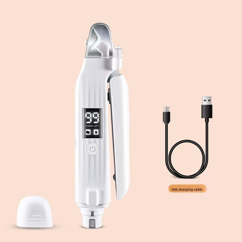 2-in-1 Rechargeable Pet Nail Clipper and Grinder - Quiet Cordless Claw Trimmer with USB Charging for Cats and Dogs