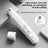 Electric Pet Nail Grinder with LED Light and Safety Guard - Rechargeable Quiet Claw Trimmer for Dogs and Cats in White or Black