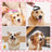 8-Piece Dog Grooming Kit - Slicker Brush, Dematting Comb, Flea Comb, Nail Clipper, File and Finger Toothbrush Set for Dogs and Cats in Pink or Blue