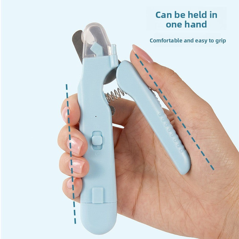 2-in-1 Rechargeable Dog Nail Grinder and Clipper with LED Light - Quiet Pet Claw Trimmer