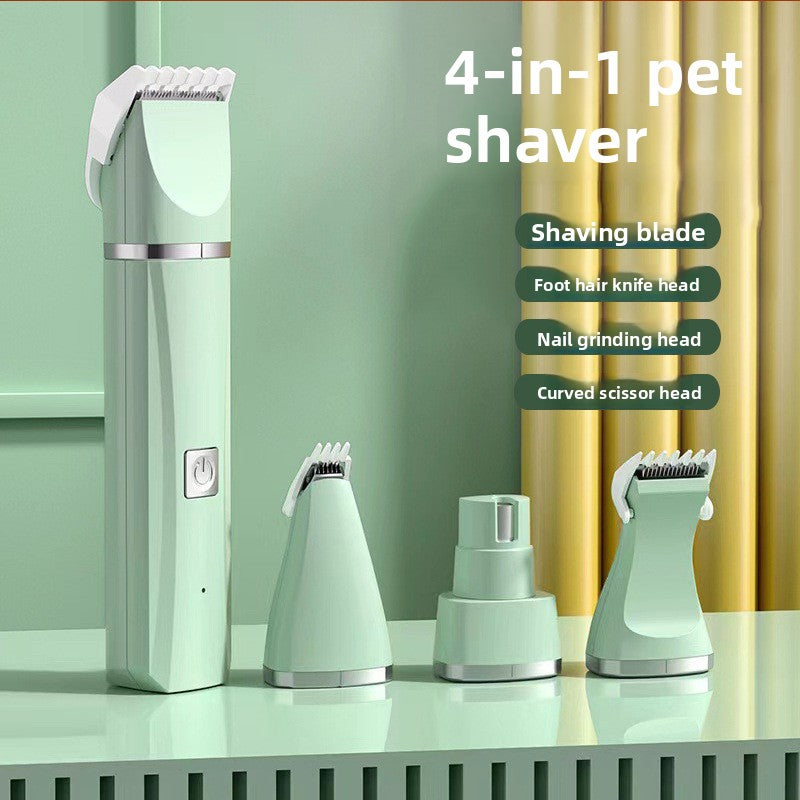 4-in-1 Cordless Pet Clipper and Nail Grinder - Quiet Rechargeable Trimmer for Dogs and Cats