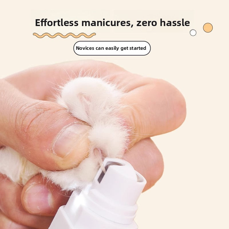 Electric Pet Nail Grinder with LED Light and Safety Guard - Rechargeable Quiet Claw Trimmer for Dogs and Cats in White or Black