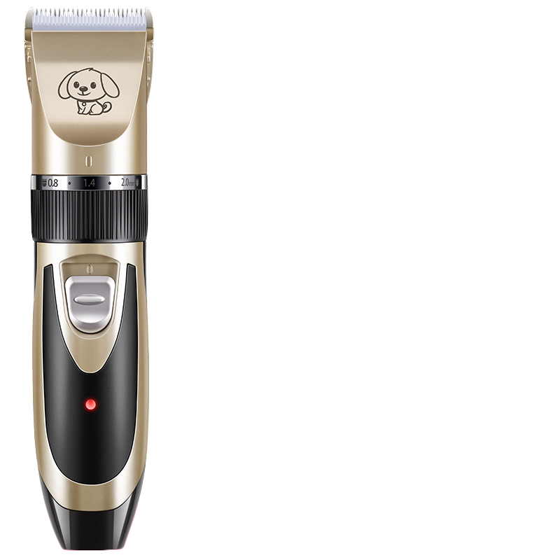 Cordless Pet Hair Clipper Set in Gold or Rose Gold - Quiet USB Rechargeable Trimmer with Scissor and Comb Attachments for Dogs and Cats