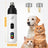 Dust-Free Pet Nail Grinder with LED Light - USB Rechargeable 2-Speed Quiet Claw Trimmer for Cats and Dogs