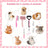 8-Piece Dog Grooming Kit - Slicker Brush, Dematting Comb, Flea Comb, Nail Clipper, File and Finger Toothbrush Set for Dogs and Cats in Pink or Blue