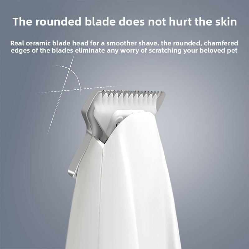 Waterproof Pet Hair Clipper with Ceramic Blade and LED Light - Quiet IPX5 Rechargeable Trimmer with Comb Attachments for Dogs and Cats