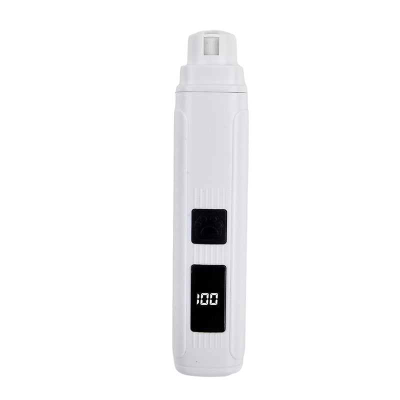 Digital Display Pet Nail Grinder - Rechargeable 3-Speed Quiet Claw Trimmer for Dogs, Cats and Small Pets