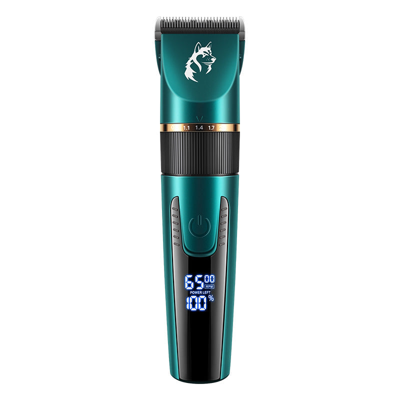 Waterproof Pet Hair Clipper in Black or Blue - Quiet Rechargeable Trimmer with Guide Combs for Dogs and Cats
