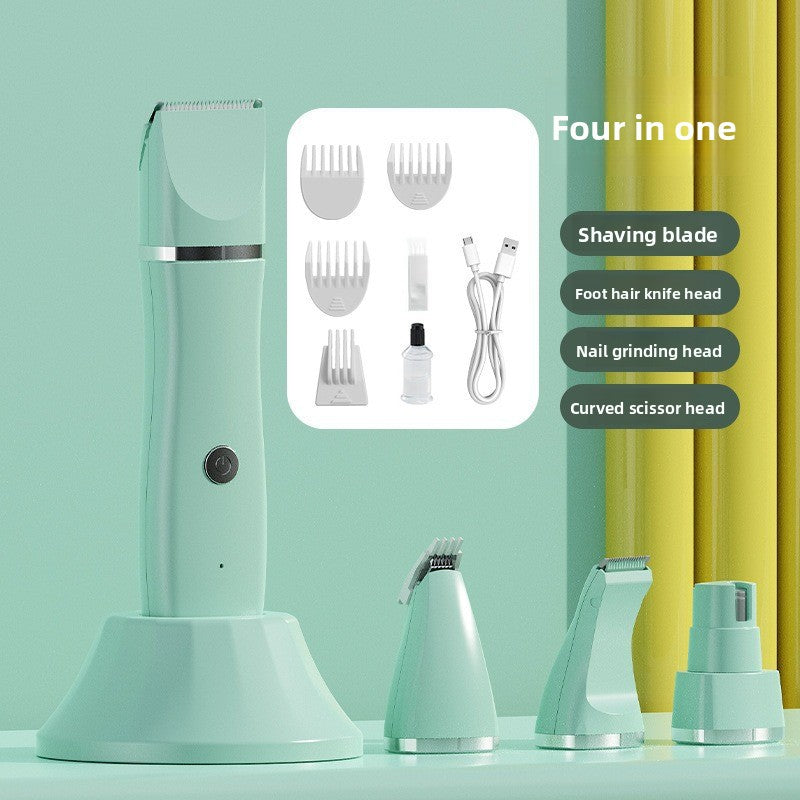 4-in-1 Cordless Pet Clipper and Nail Grinder - Quiet Rechargeable Trimmer for Dogs and Cats