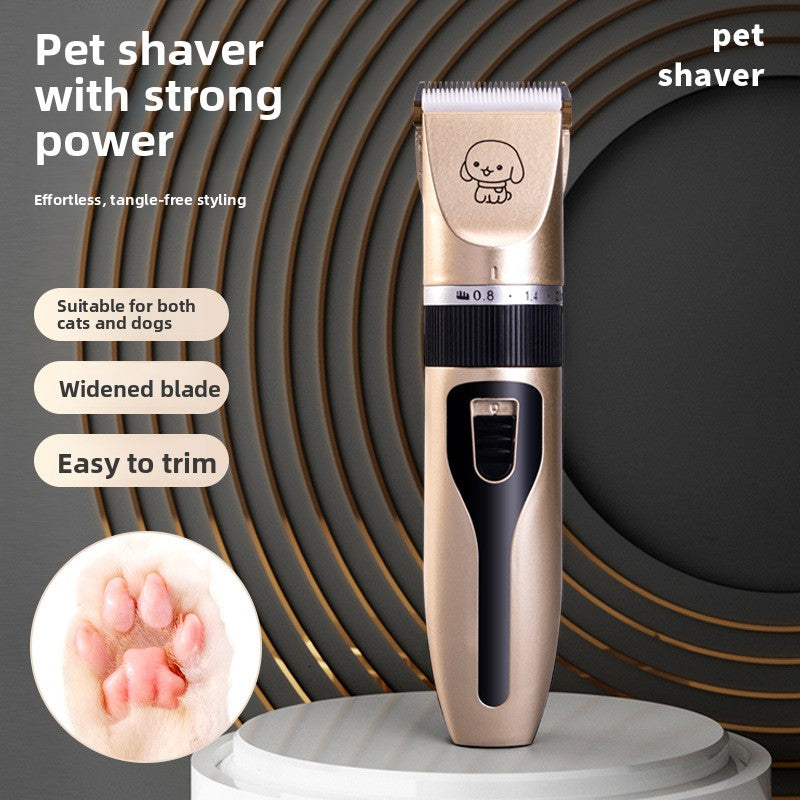 12-Piece Cordless Pet Clipper Set with 4 Guide Combs - Low Noise Rechargeable Grooming Trimmer and Storage Case for Dogs and Cats