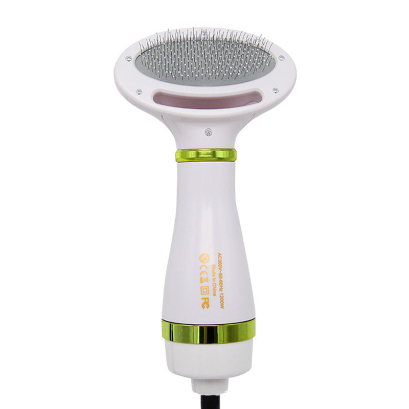 2-in-1 Pet Hair Dryer Brush - Two-Speed Blow Dry Massage Comb for Dogs and Cats, Quick Drying Grooming Tool