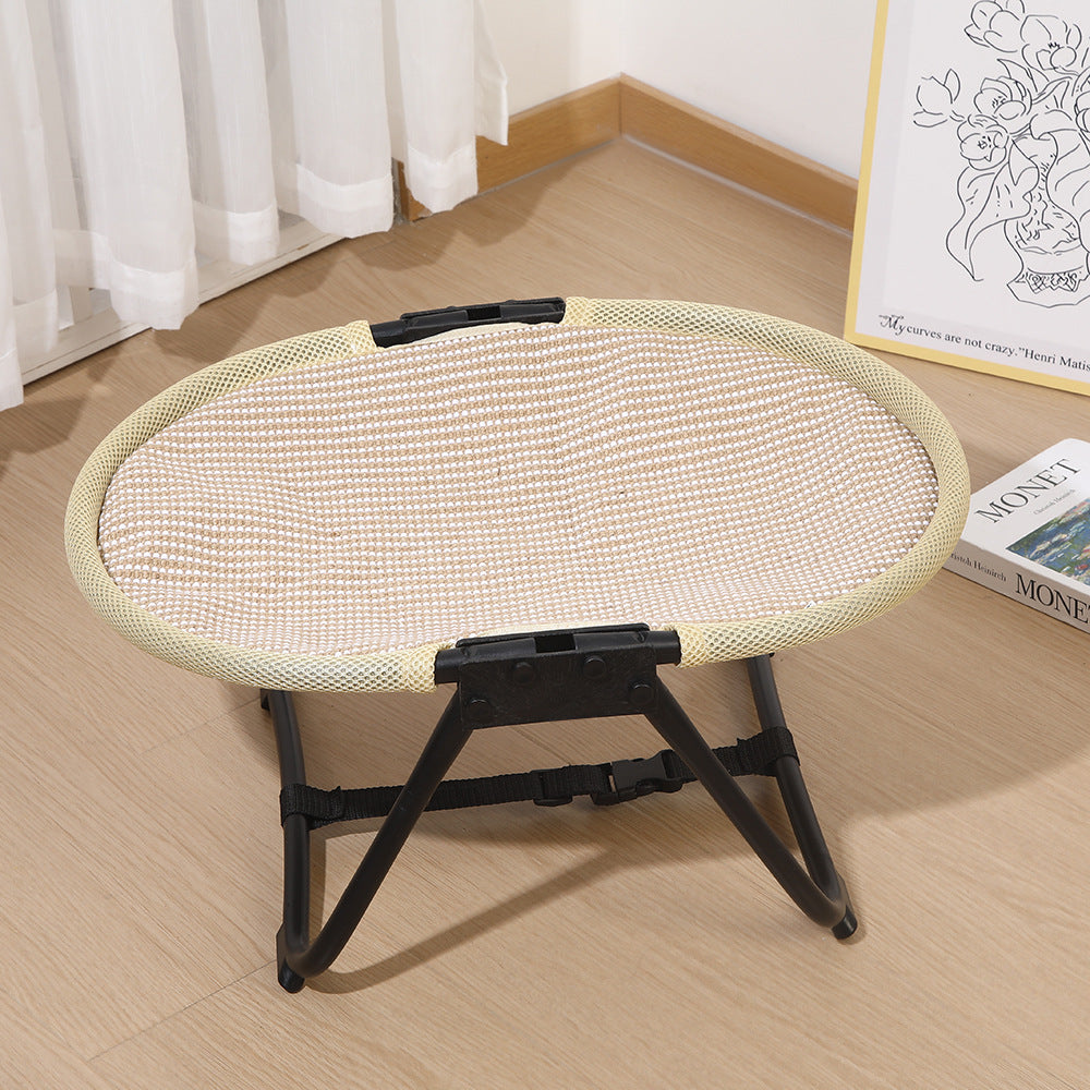 Portable Foldable Elevated Pet Bed - Breathable Mesh Cot for Dogs & Cats