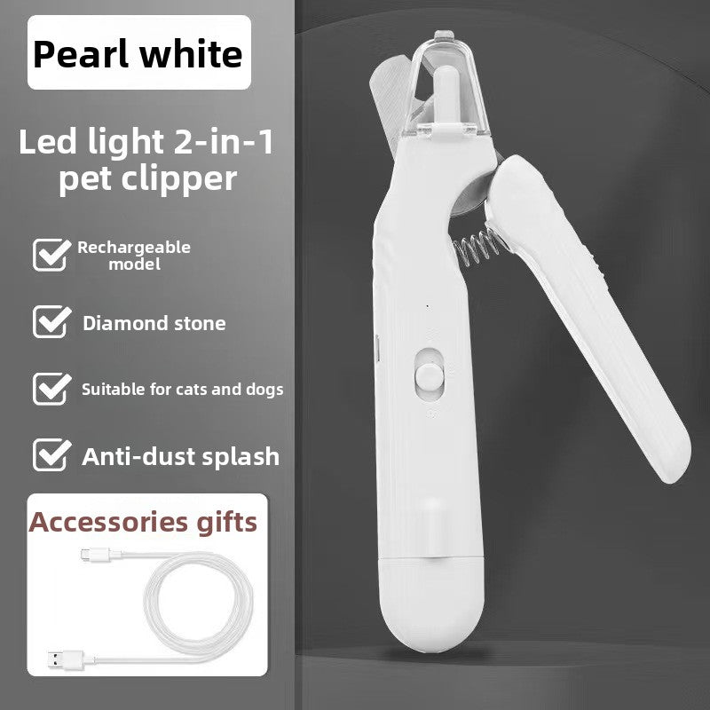 4-in-1 Cordless Pet Clipper and Nail Grinder - Quiet Rechargeable Trimmer for Dogs and Cats