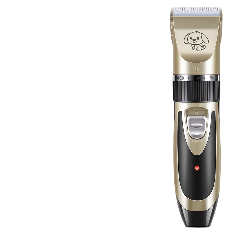 Cordless Pet Hair Clipper Set in Gold or Rose Gold - Quiet USB Rechargeable Trimmer with Scissor and Comb Attachments for Dogs and Cats