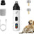 Dust-Free Pet Nail Grinder with LED Light - USB Rechargeable 2-Speed Quiet Claw Trimmer for Cats and Dogs